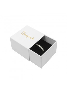Caja de carton forrada de papel para anillo sortija de joyeria y bisuteria SL-42