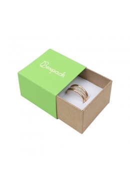 Caja de carton forrada de papel para anillo sortija de joyeria y bisuteria SL-42