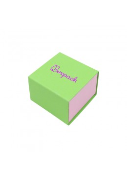 Caja de carton forrada de papel para anillo sortija de joyeria y bisuteria SL-42