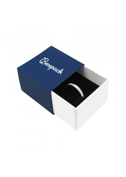Caja de carton forrada de papel para anillo sortija de joyeria y bisuteria SL-42