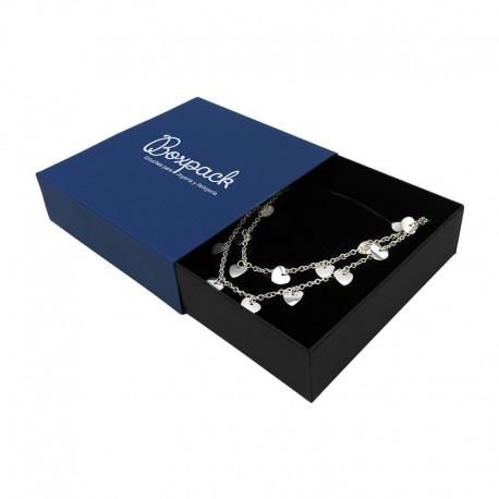 Caja de carton para collar o aderezo de joyeria y bisuteria SL-17