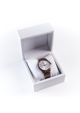 ESTUCHE MADERA RELOJ BLANCO 110x110x80 mm CU6