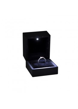 Estuche sortija con luz led para joyeria bisuteria joyas 60X65X50mm LE-11