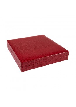 Estuche para aderezo de joyeria bisuteria 160x160x32mm rojo LZ-7-A