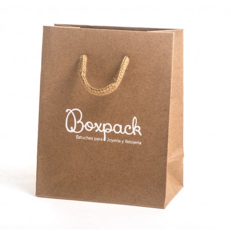 Bolsa de papel Kraft para joyeria bisuteria y relojeria BK-M