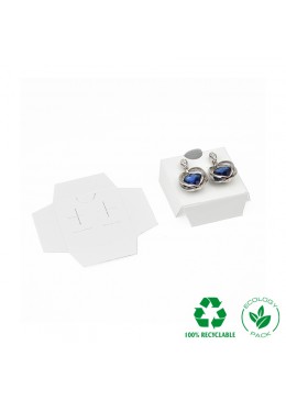 INTERIOR ECO PENDIENTES OMEGA 35x35x12 mm blanco E-41-PO