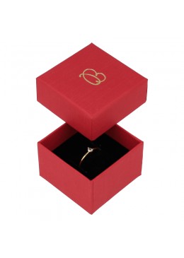 Caja de carton roja para anillo sortija de joyeria y bisuteria EP-42-r