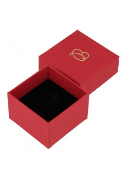 Caja de carton roja para anillo sortija de joyeria y bisuteria EP-42-r