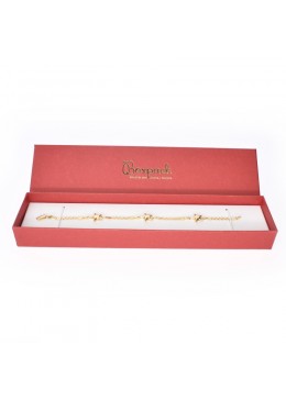 Caja de carton roja para pulsera extendida de joyeria y bisuteria EP-51-r