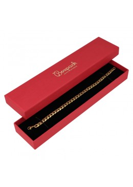 Caja de carton roja para pulsera extendida de joyeria y bisuteria 235x54x26 mm EP-51-R