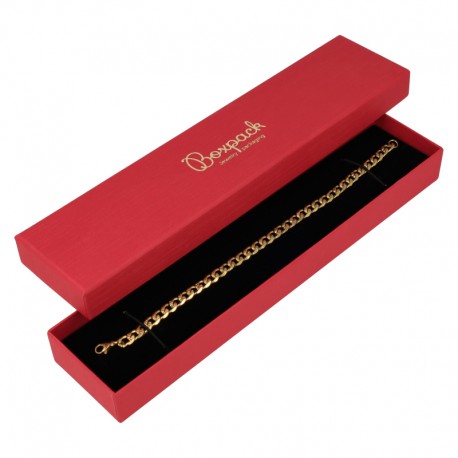 Caja de carton roja para pulsera extendida de joyeria y bisuteria 235x54x26 mm EP-51-R
