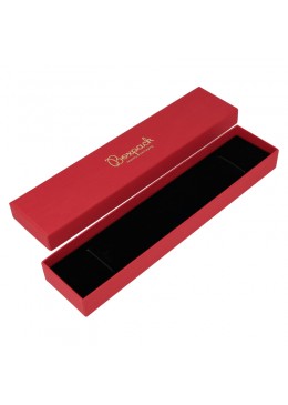 Caja de carton roja para pulsera extendida de joyeria y bisuteria 235x54x26 mm EP-51-R