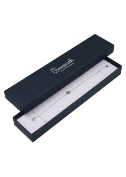 Caja de carton azul para pulsera de joyeria y bisuteria 235x54x26 mm EP-51-A
