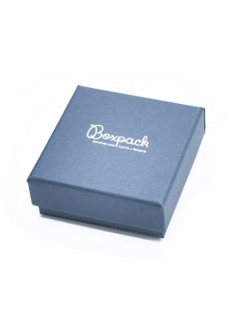 Caja de carton azul para juego colgante sortija anillo y pendientes de joyeria y bisuteria EP-61-A
