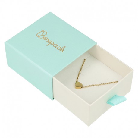 CAJA COLGANTE Y PENDIENTES 73x70x40 Mm. AGUAMARINA SG-2-AQ-B