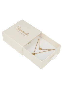 CAJA COLGANTE Y PENDIENTES 90x87x40 Mm. BLANCA SG-3-B-B