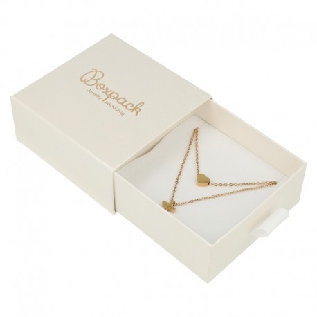 CAJA COLGANTE Y PENDIENTES 90x87x40 Mm. BLANCA SG-3-B-B