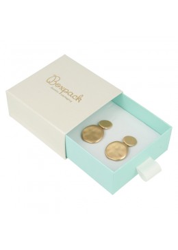 CAJA PARA PENDIENTES Y COLGANTE 90x87x40 Mm BLANCA Y AGUAMARINA SG-3-BA