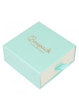 CAJA PARA PENDIENTES Y COLGANTE 90x87x40 Mm AGUAMARINA Y BLANCA SG-3-AQ-B