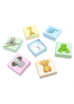 Caja y bolsa de carton para juego y colgante mas bolsa infantil para joyas joyeria y bisuteria