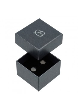Caja de carton gris efecto perlado para anillo o pendientes Q-42