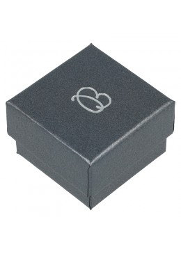 Caja de carton gris efecto perlado para anillo o pendientes Q-42