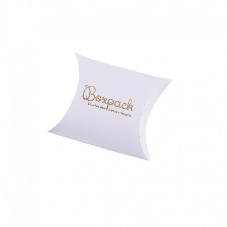 Caja de carton blanca automontable para joyas bisuteria y joyeria AR1 