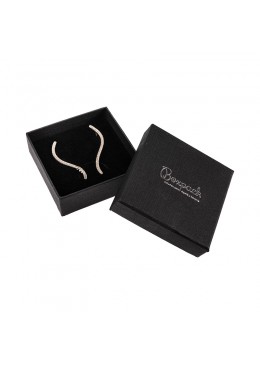 Caja de cartón negra para pendientes anillo o colgante 65x65x24 Mm. EP-60-N