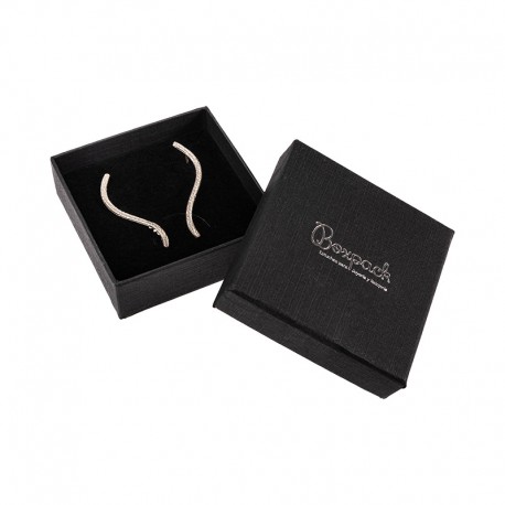 Caja de cartón negra para pendientes anillo o colgante 65x65x24 Mm. EP-60-N