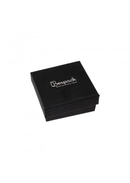 Caja de cartón negra para pendientes anillo o colgante 65x65x24 Mm. EP-60-N