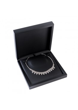 ESTUCHE MADERA COLLAR NEGRO 185x185x42 mm CU-7-N
