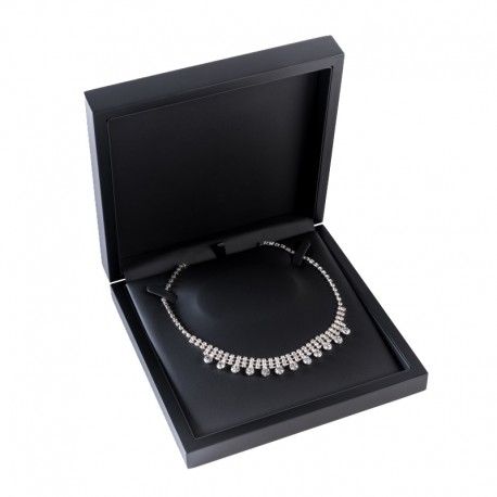 ESTUCHE MADERA COLLAR NEGRO 185x185x42 mm CU-7-N
