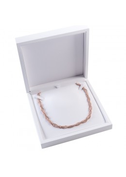 ESTUCHE MADERA COLLAR BLANCO 185x185x42 mm CU-7-B