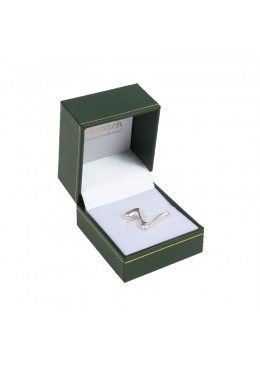 Estuche para pin forrado en polipiel color verde para joyería, bisutería y joyas 47x53x40mm J-06-PI-V