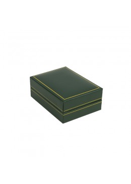 Estuche verde forrado de imitacion piel para colgante de joyeria bisuteria y joyas J-04-C-V