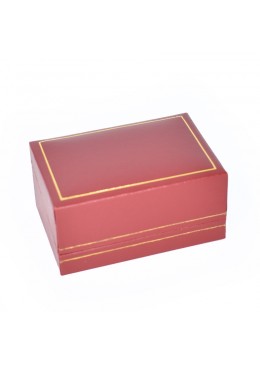 Estuche rojo forrado de imitacion piel para sujeta corbata de joyeria bisuteria y joyas J-05-S-R