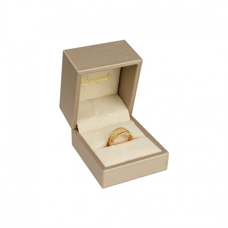 ESTUCHE COLOR CHAMPAGNE PARA SORTIJA LABIOS 62x67x52 Mm. MT-1-S 