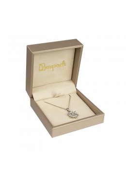 ESTUCHE COLOR CHAMPAGNE PARA COLGANTE 90X90X44 Mm. MT-5-C