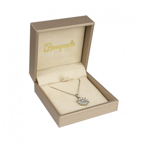 ESTUCHE COLOR CHAMPAGNE PARA COLGANTE 90X90X44 Mm. MT-5-C
