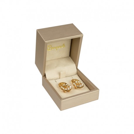 ESTUCHE COLOR CHAMPAGNE PARA PENDIENTES 62X67X56 Mm. MT-1-P