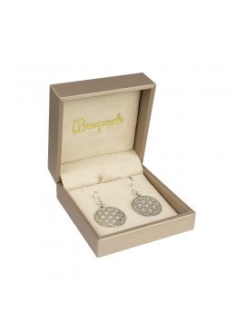 ESTUCHE COLOR CHAMPAGNE PARA PENDIENTES 90X90X44 Mm. MT-5-P