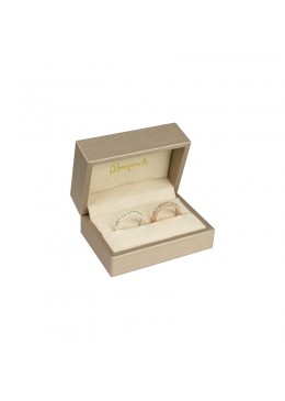 ESTUCHE COLOR CHAMPAGNE PARA ALIANZAS 78x52x42 Mm. MT-7-A