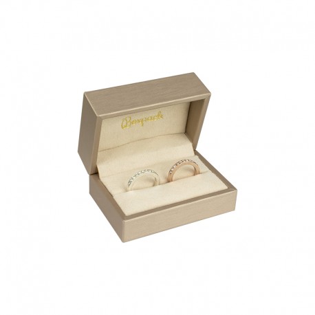 ESTUCHE COLOR CHAMPAGNE PARA ALIANZAS 78x52x42 Mm. MT-7-A