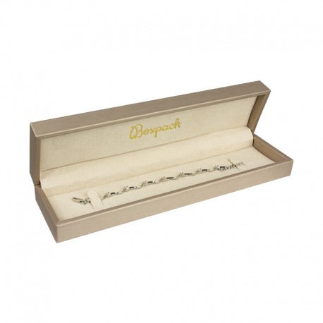 ESTUCHE COLOR CHAMPAGNE PARA PULSERA 220x55x37 Mm. MT-8-PE