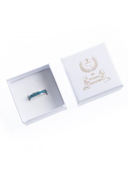 Caja de carton de comunion anillo pendientes joyeria bisuteria joyas CMP42