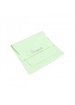 Bolsa microfibra menta cierre de solapa y cinturón 79x79 Mm. M-402