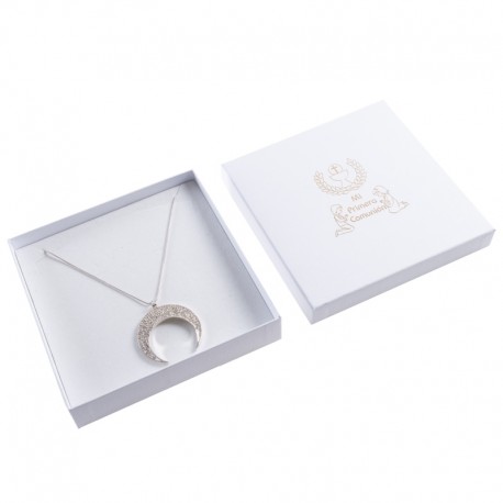Caja de carton de comunion para collar gargantilla anillo pendientes colgante pulsera de joyeria bisuteria joyas CMP-18