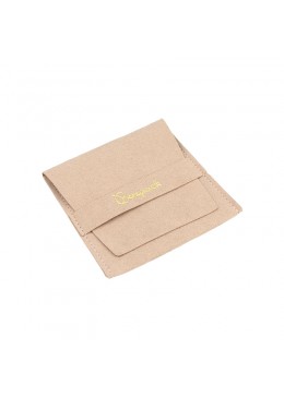 Bolsa microfibra nude cierre de solapa y cinturon 79x79 Mm. M-402
