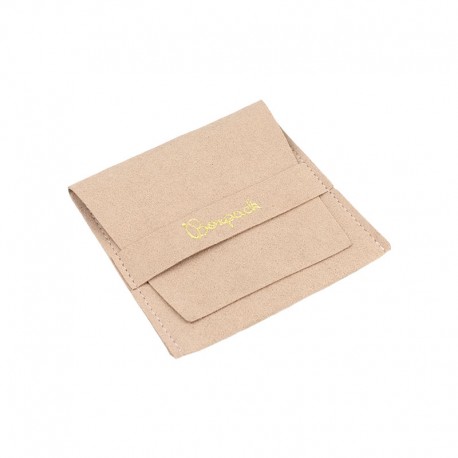 Bolsa microfibra nude cierre de solapa y cinturon 79x79 Mm. M-402