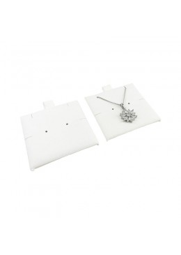 Taco blanco para pendientes, colgante o pulsera de joyería, bisutería 62x62 mm T-M1